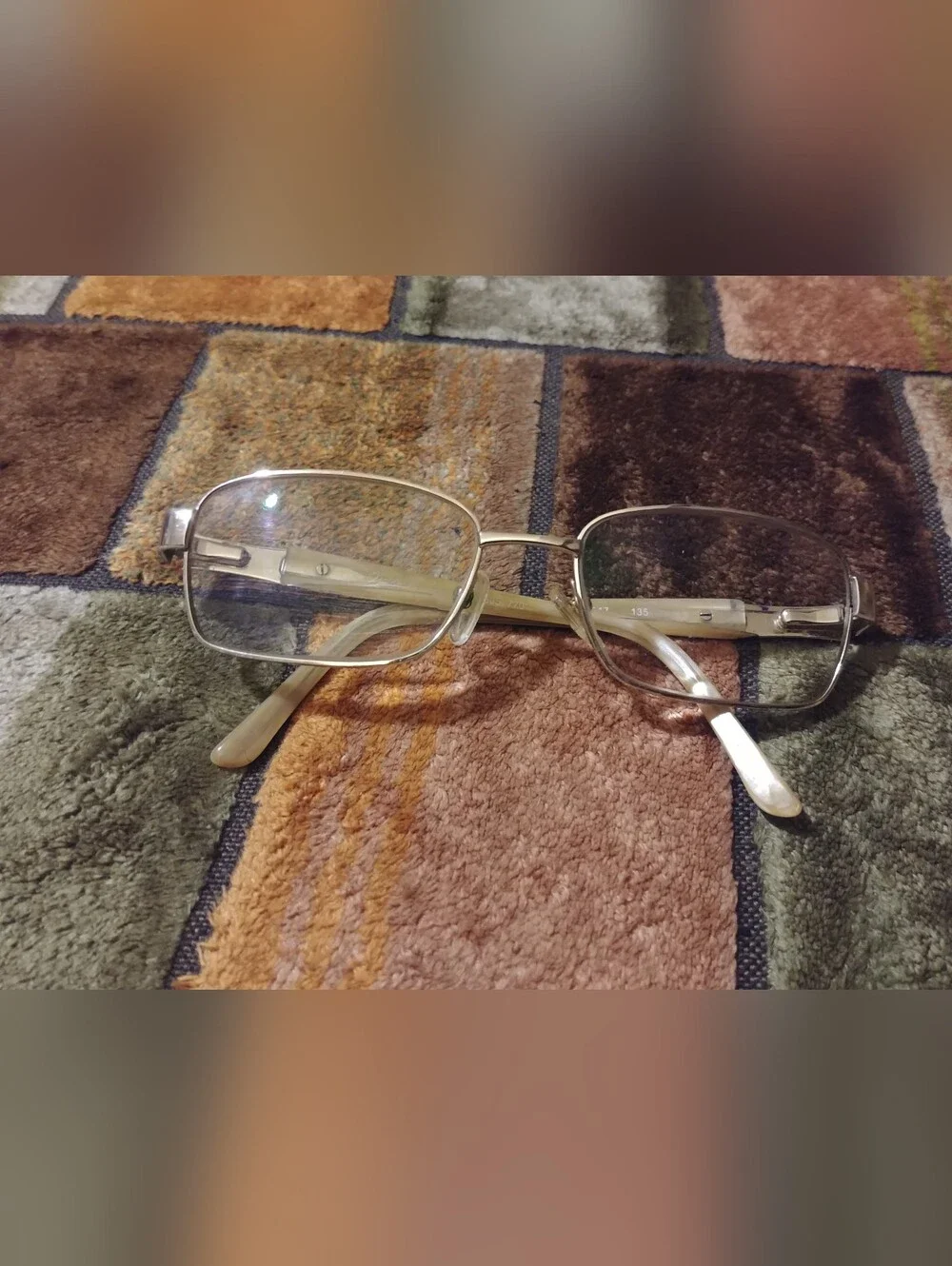 Oleg Casini Frame Eyeglasses Semi-Rimless Fashion Eyeglasses in Light Gold
